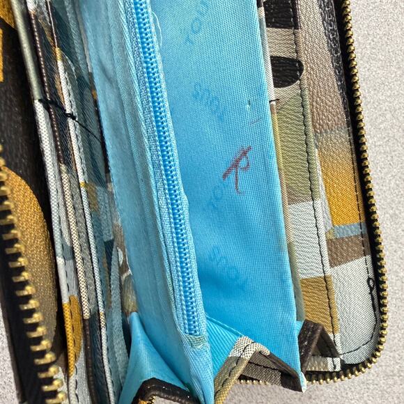 Tous Leather Wallet Multicolor Logo Bear Zip Around Cards Colorful Classic * - Picture 3 of 14